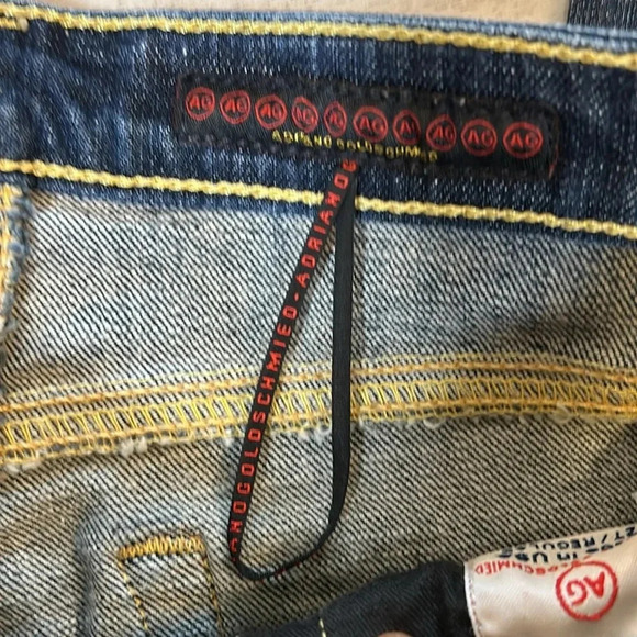AG Adriano Goldschmied Y2K Low Rise Dark Wash Denim Flared Bootcut Jeans / 27R - Picture 6 of 8